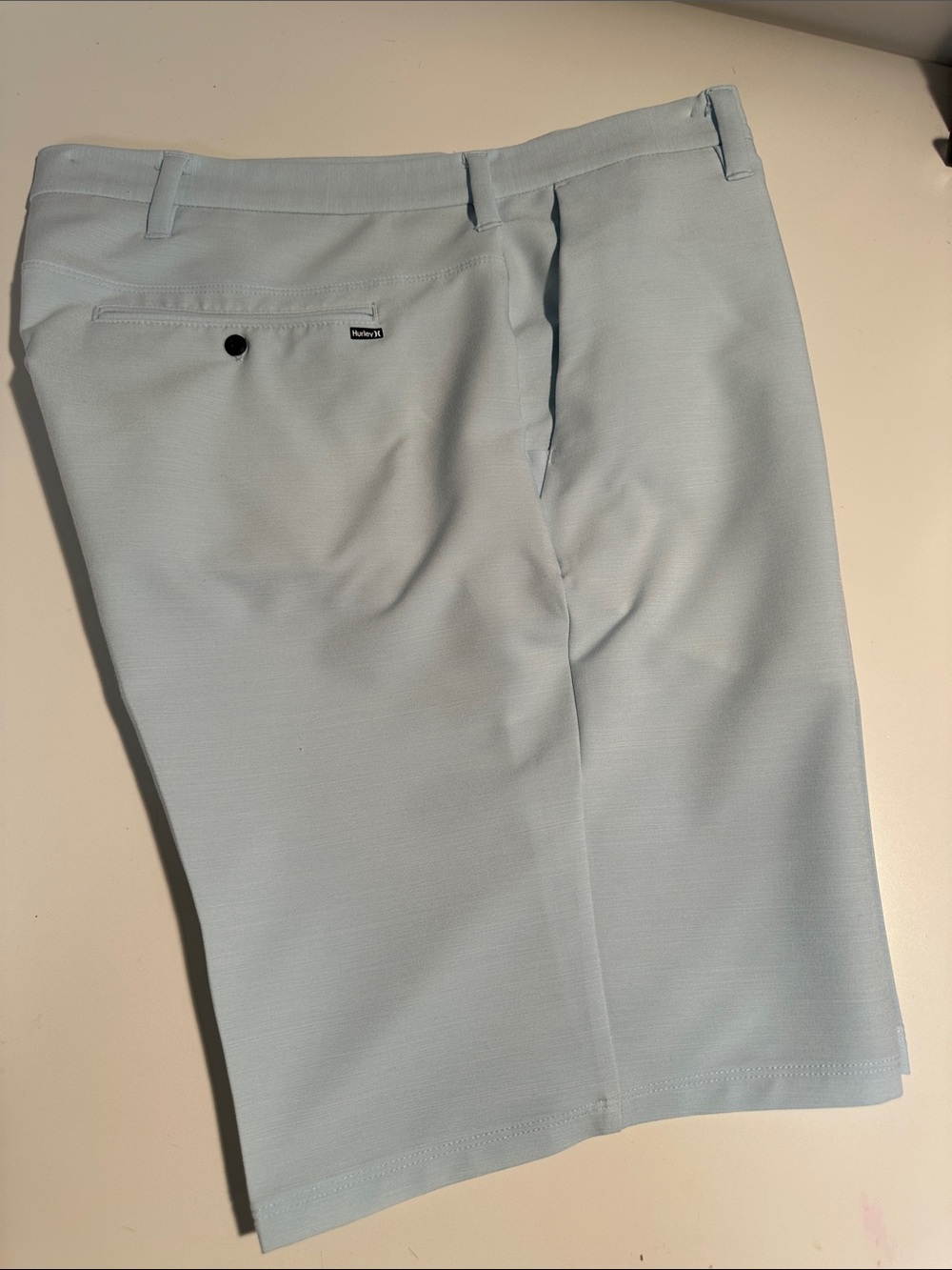 Hurley Light Blue Flat Front Performance Shorts